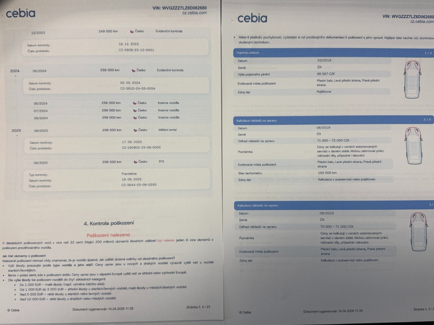 Volkswagen Touareg 3.0TDi 176kW manuál, pružiny